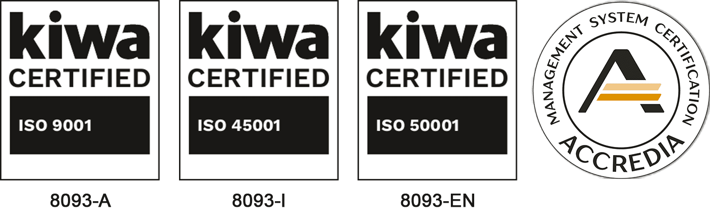 Kiwa ISO 50001, ISO 45001, ISO 9001 - Accredia